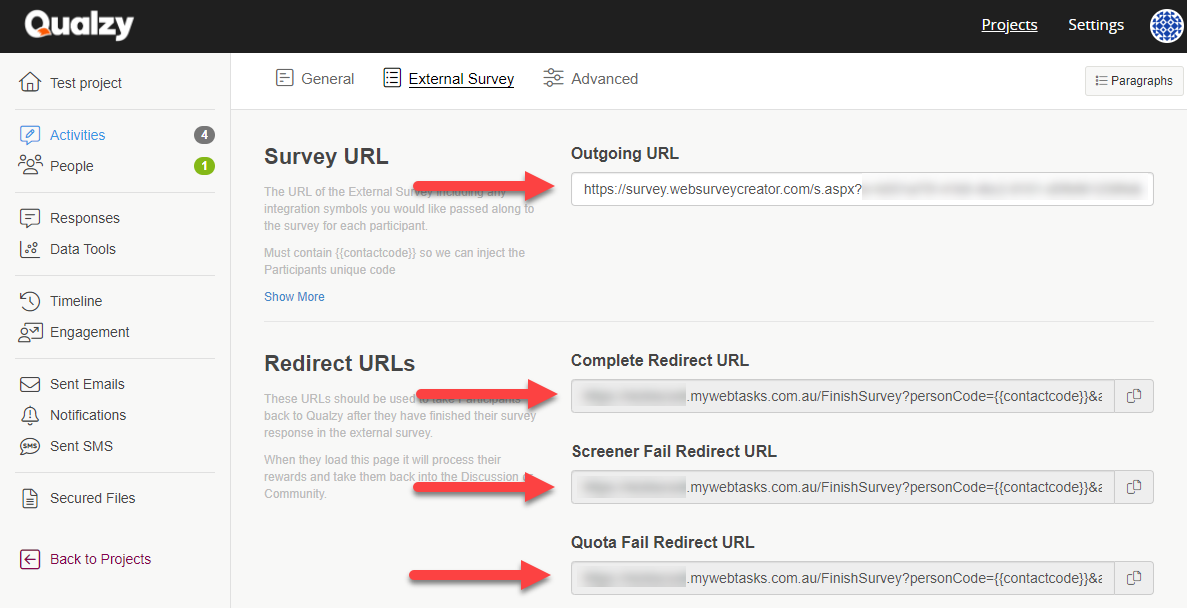 Web Survey Creator - How do I Integrate Qualzy with WSC?