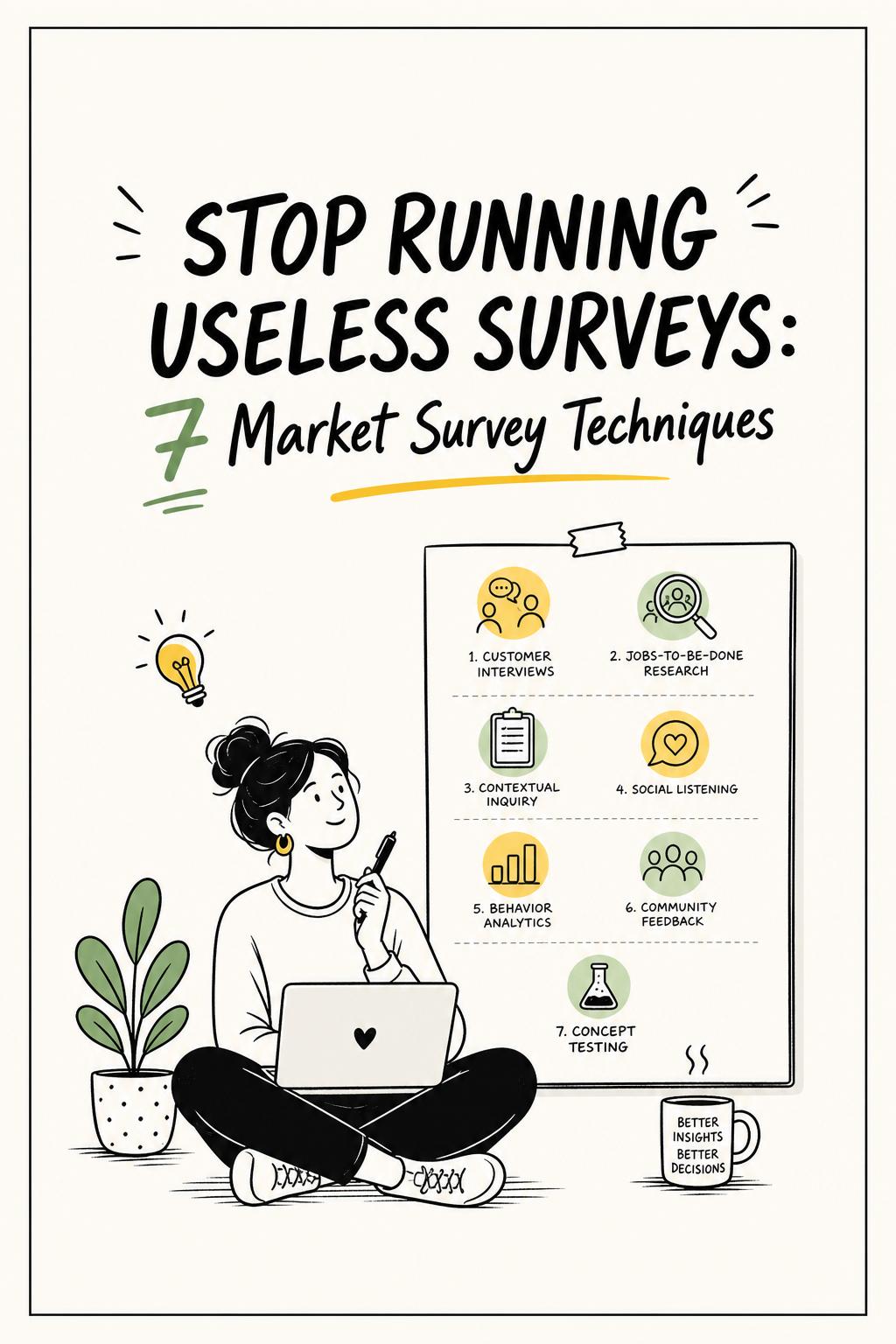 Stop Running Useless Surveys: 7 Market Survey Techniques That Actually Reveal Why Customers Decide