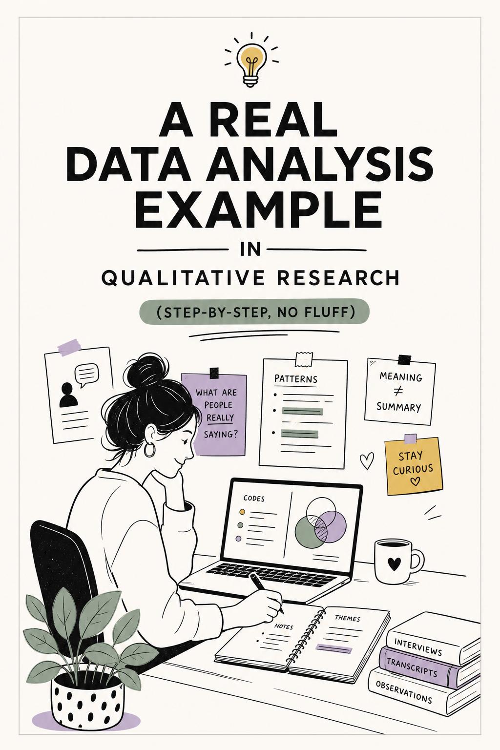 A Real Data Analysis Example in Qualitative Research (Step-by-Step, No Fluff)