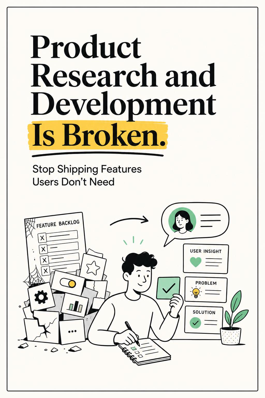 Product Research and Development Is Broken: Stop Shipping Features Users Don’t Need