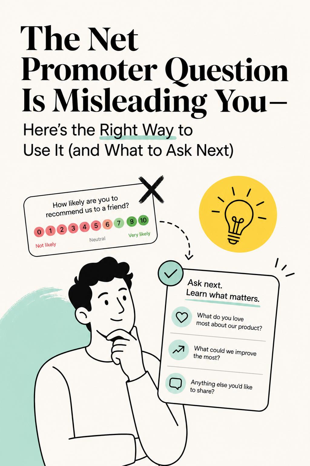 The Net Promoter Question Is Misleading You—Here’s the Right Way to Use It (and What to Ask Next)