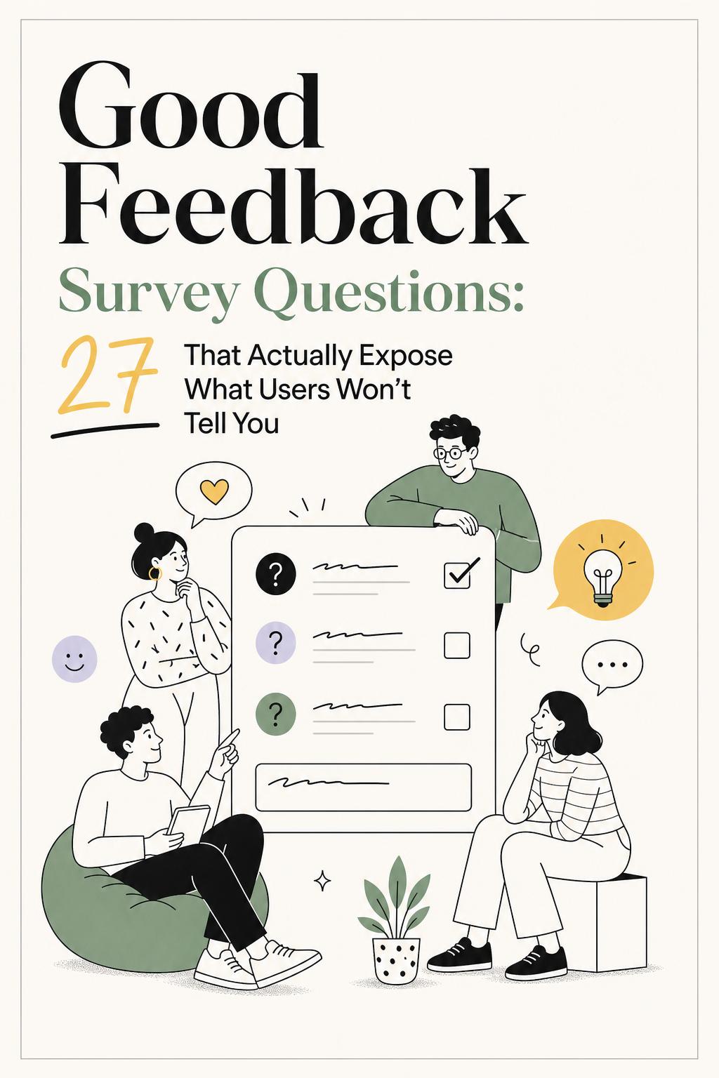 Good Feedback Survey Questions: 27 That Actually Expose What Users Won’t Tell You