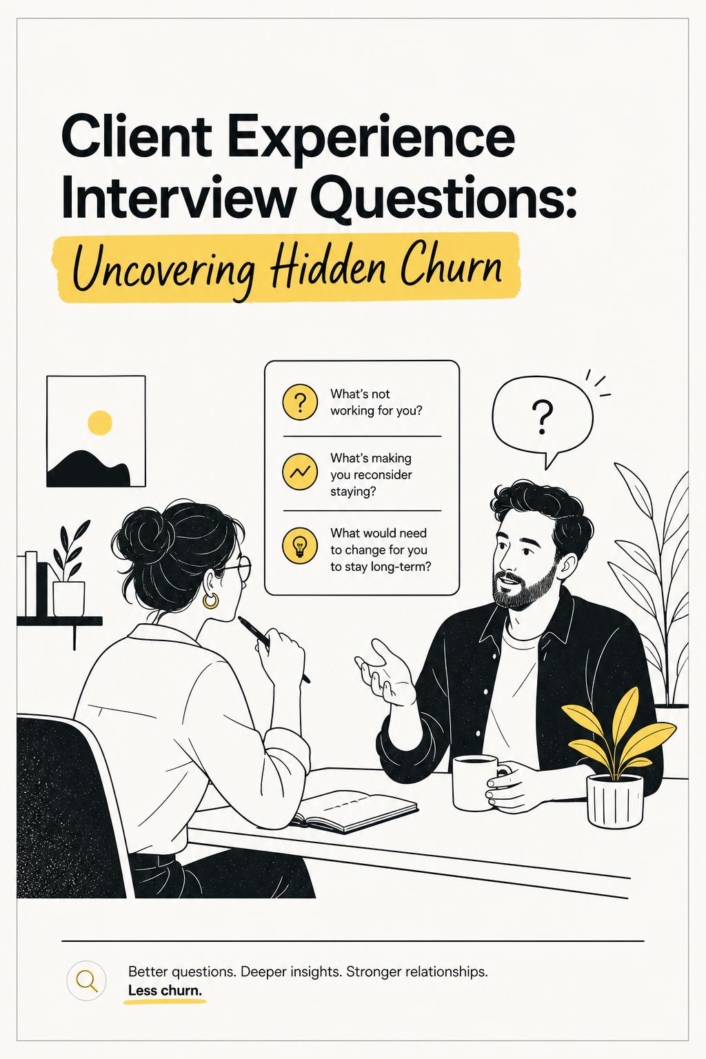 Client Experience Interview Questions That Uncover Hidden Churn (Not Just Polite Feedback)
