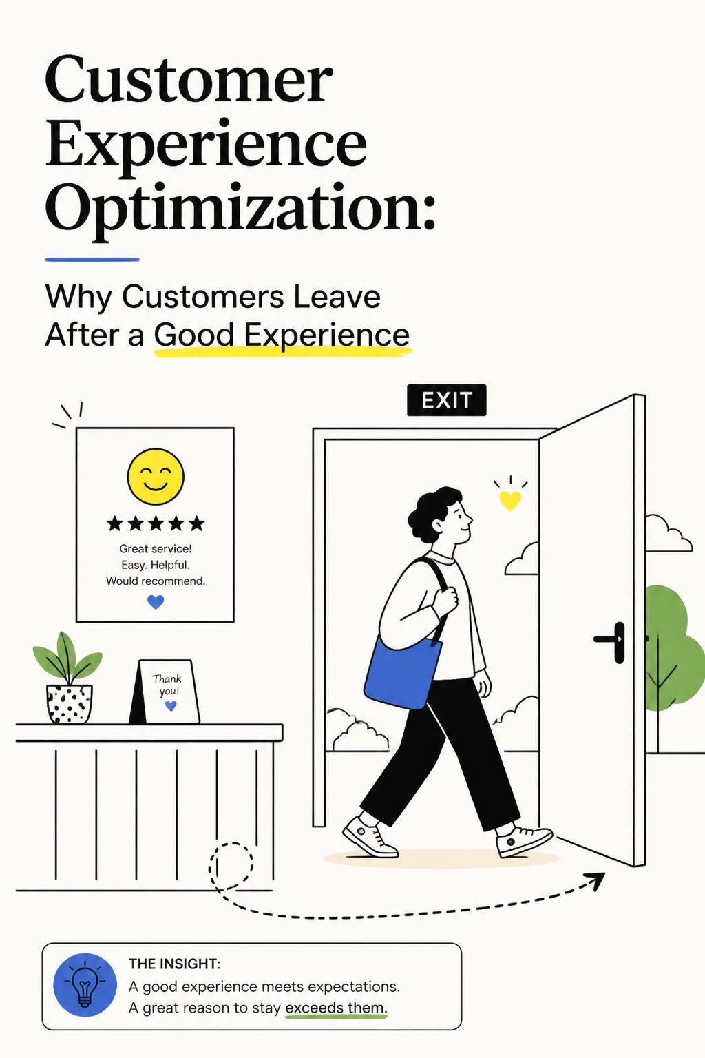 Customer Experience Optimization: The Hidden Reason Customers Leave After a “Good” Experience
