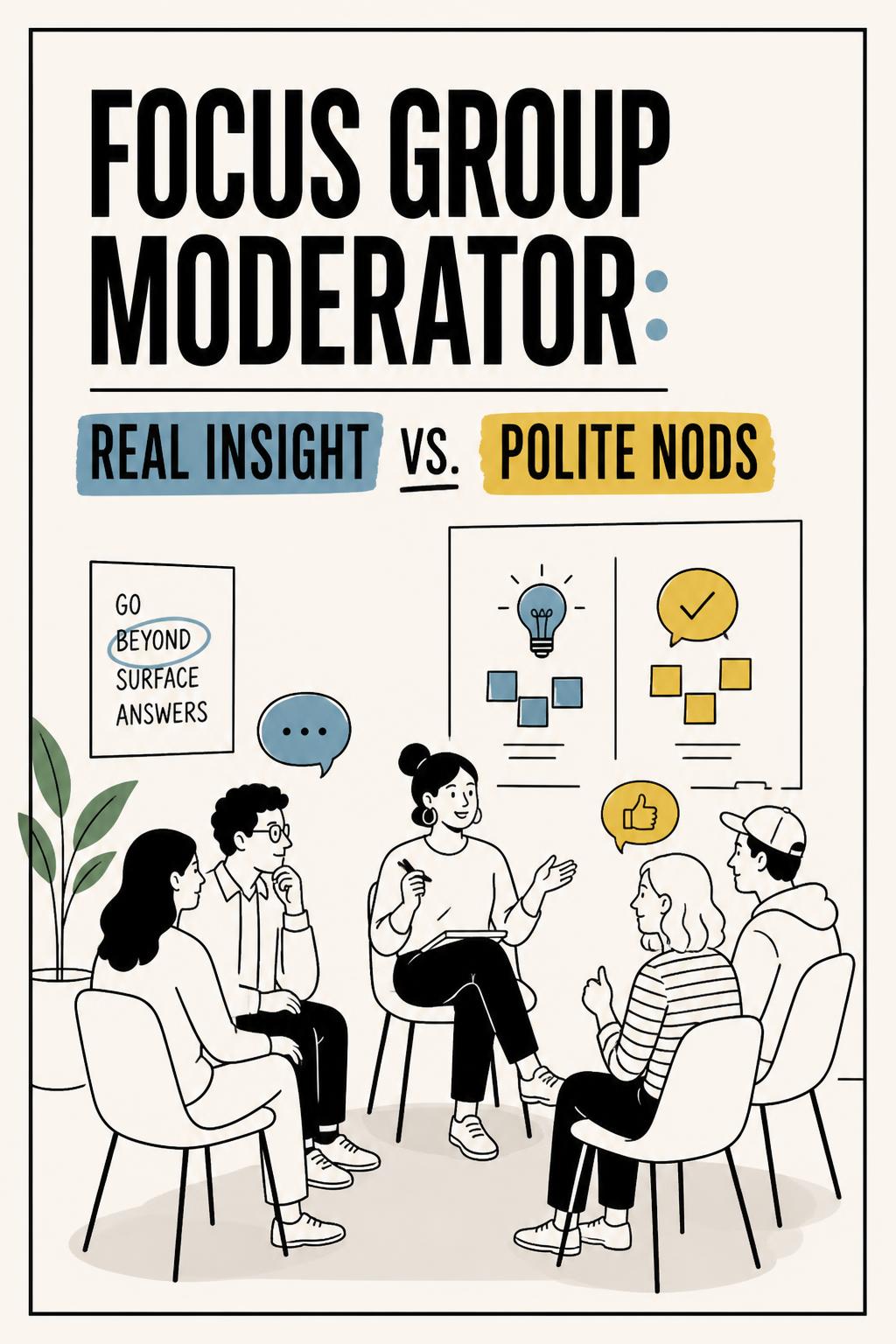 Focus Group Moderator: The Difference Between Real Insight and a Room Full of Polite Nods