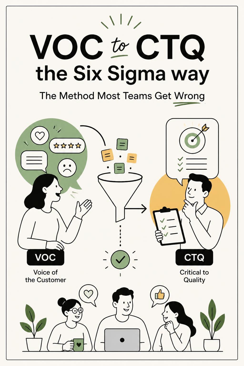 Voice of the Customer Six Sigma: The VOC-to-CTQ Method Most Teams Get Wrong