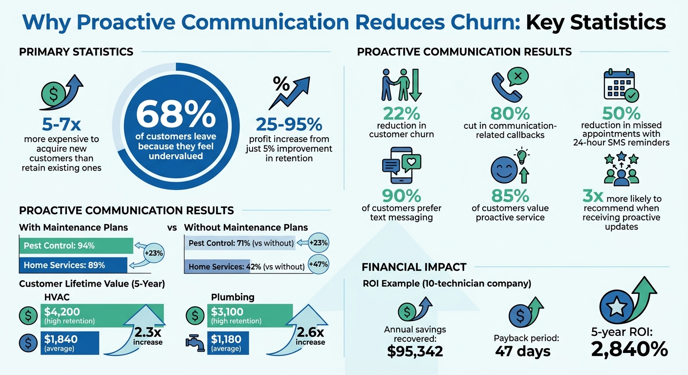 Proactive Communication Impact on Customer Retention and Business ROI