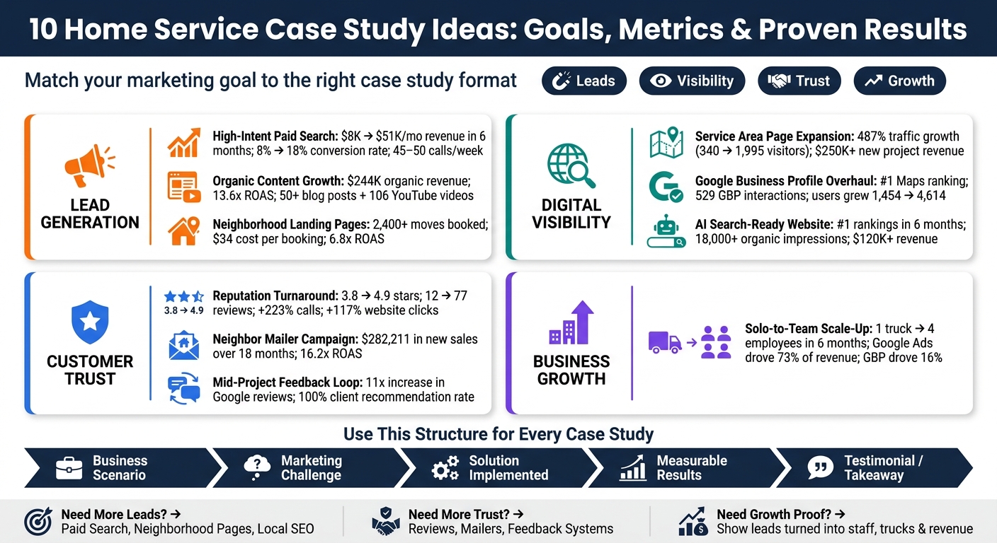 10 Home Service Case Study Ideas: Goals, Metrics & Proven Results