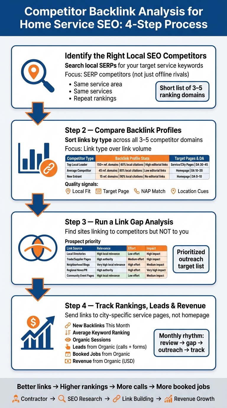 Competitor Backlink Analysis for Home Service SEO: 4-Step Process