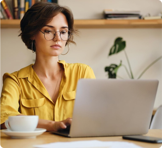 Female remote worker