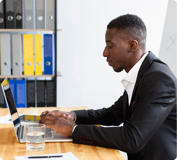 Male remote worker