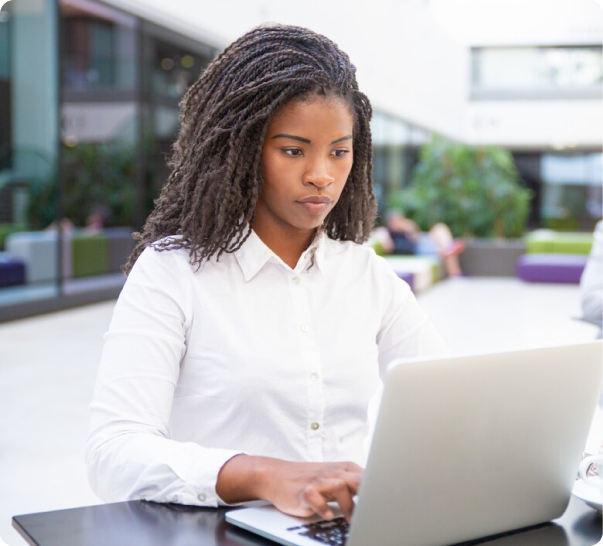 Female remote worker