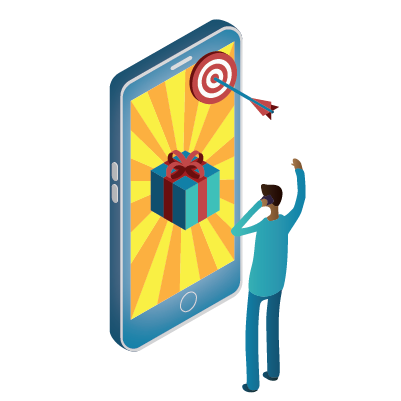 A person celebrating gift and bonus.
