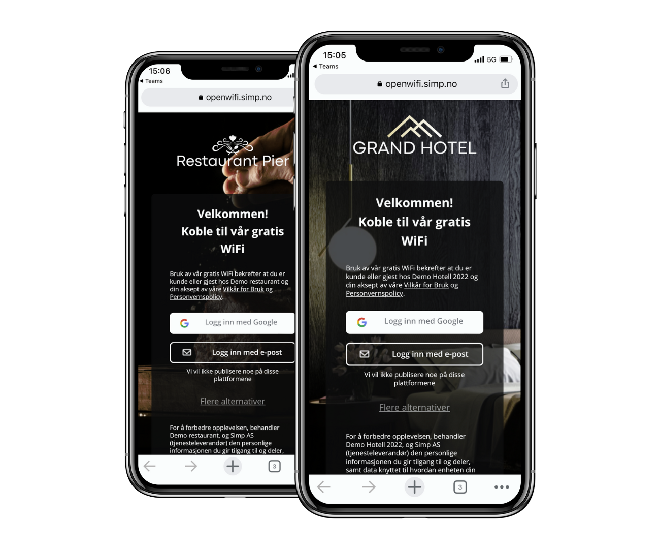 Collect captive portal
