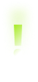 Vertical gradient glow transitioning from bright green at the top to white at the bottom, with a soft, blurred edge.
