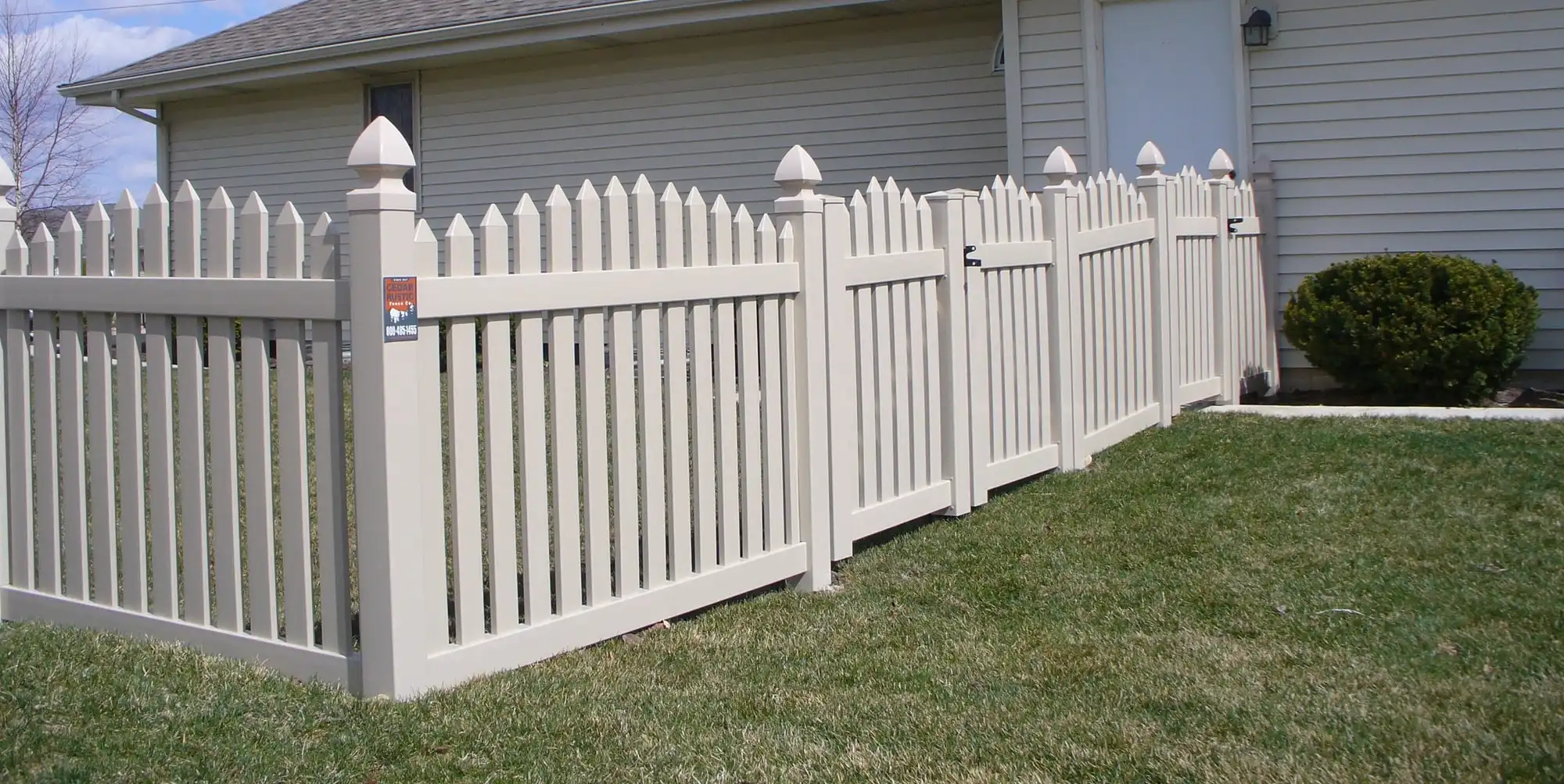 first photo of white beautiful fence