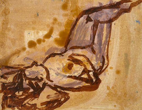 Mixed media artworks from life-drawing class