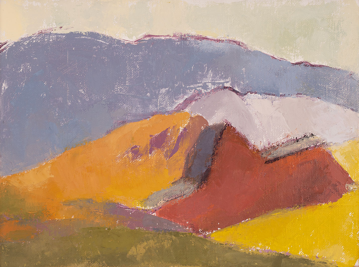 Plein air landscape painting of Catskill region farm country