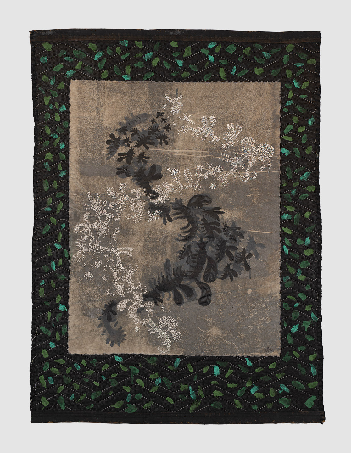 Mixed media image of insects by artist Gerda van Leeuwen.