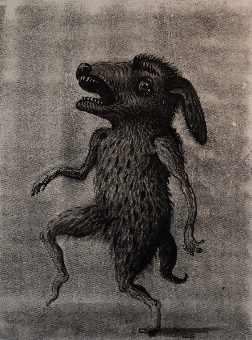 Painting of imaginary animal by artist Gerda van Leeuwen.