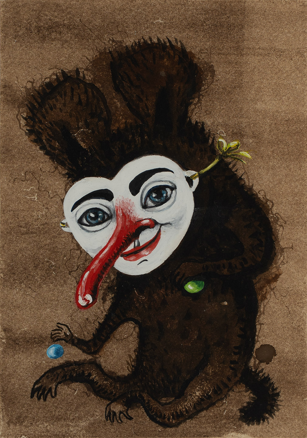 Painting of imagery figure by artist, Gerda van Leeuwen.