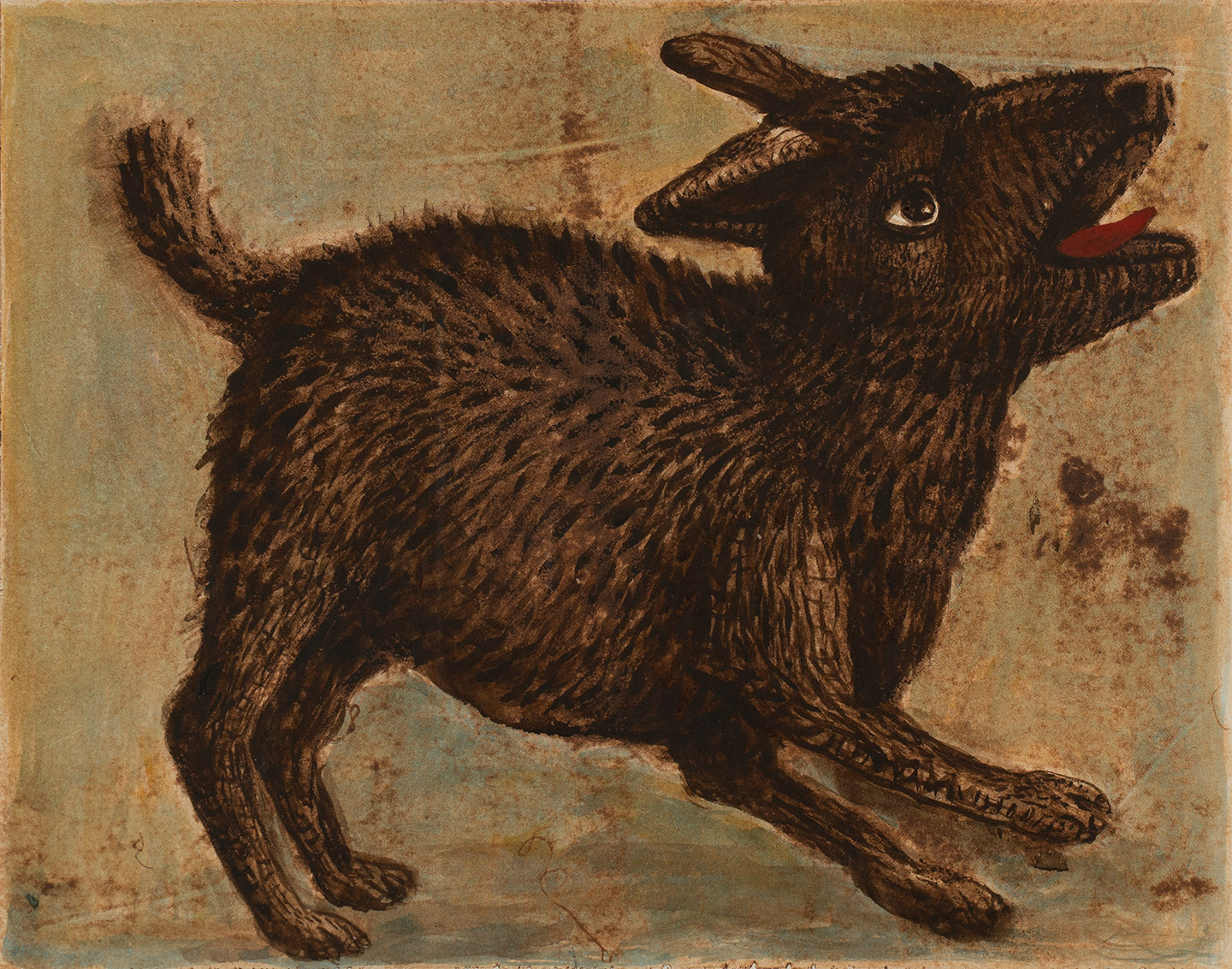 Painting of animal by artist Gerda van Leeuwen.