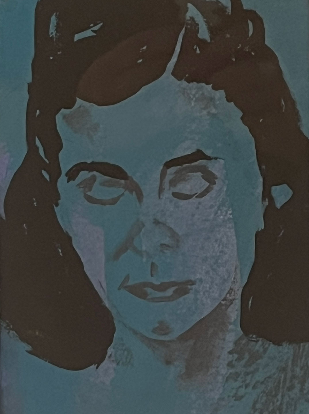 Painting of woman looking down by artist Patrice Lorenz