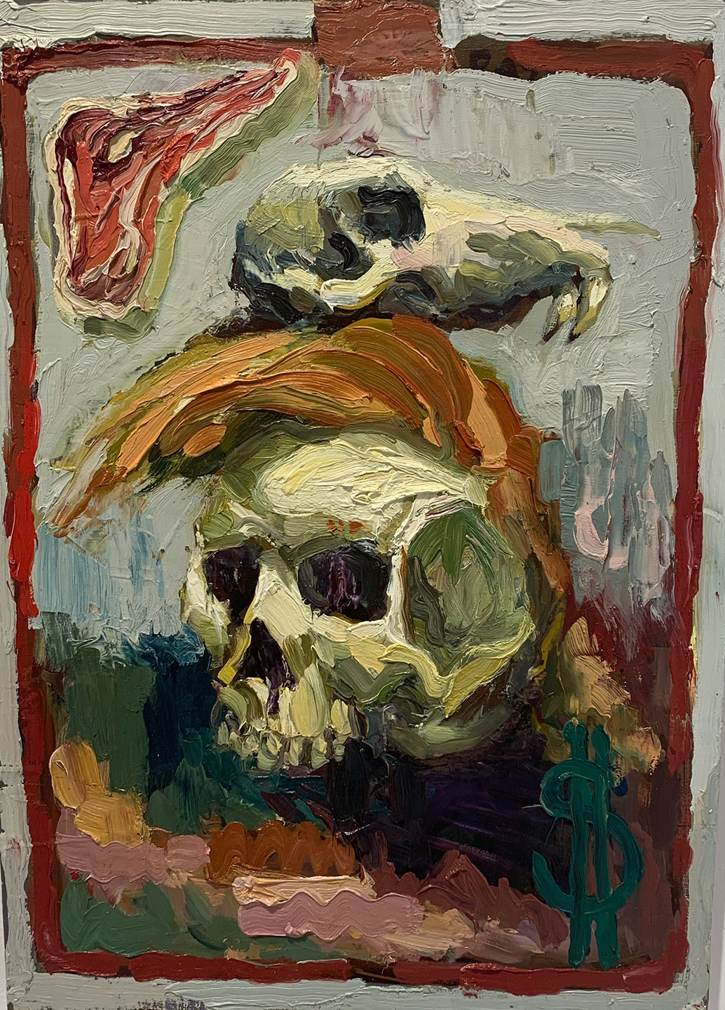 Skull image by artist, Stephen Lewis