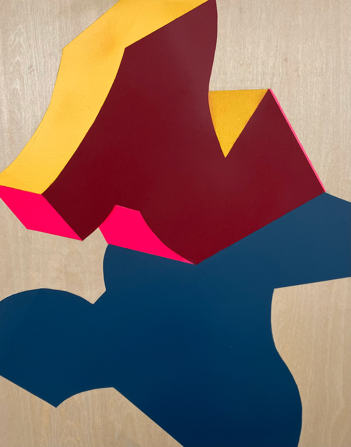 Abstract geometrical composition with shadows by contemporary artist, Beth Caspar.