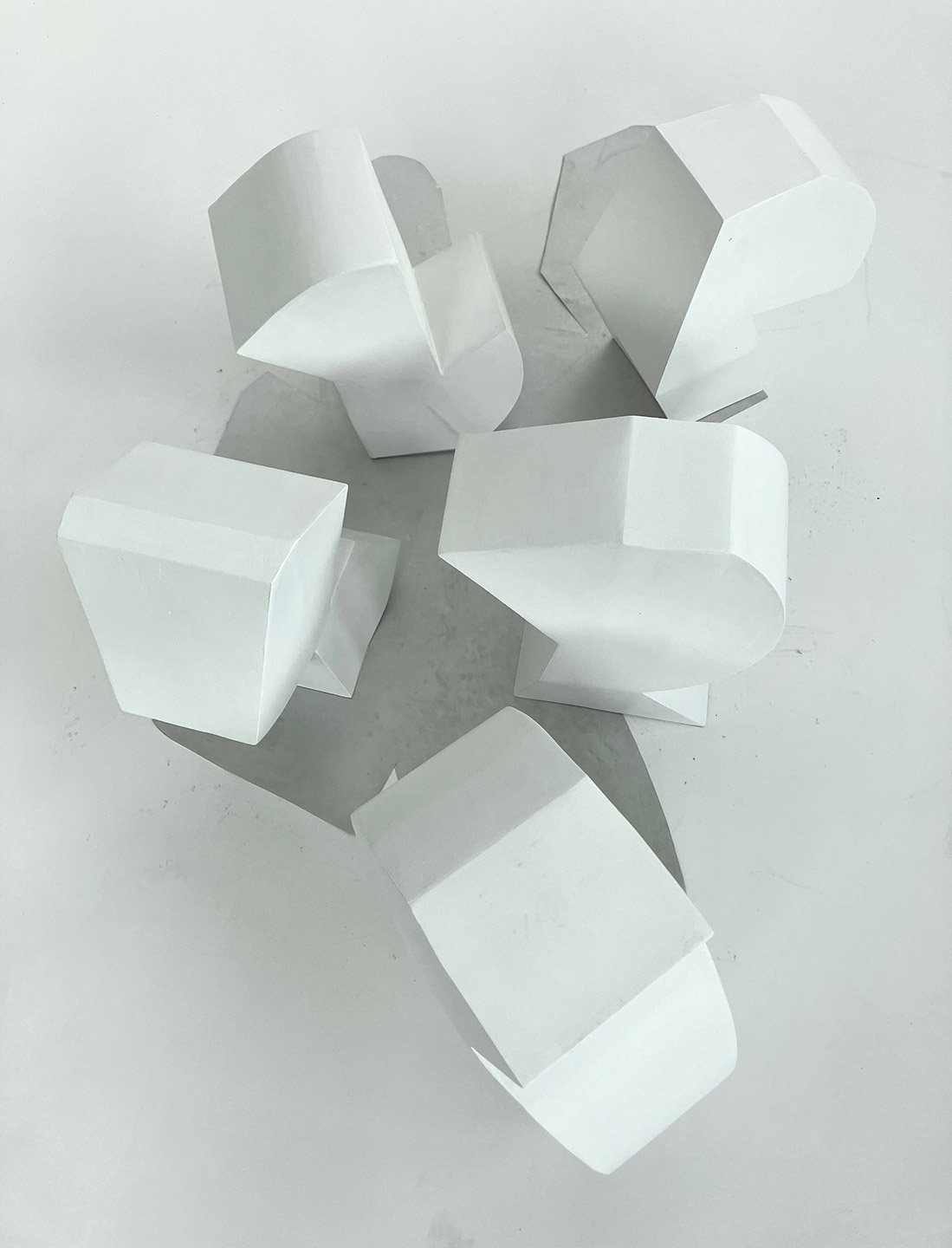 Abstract geometrical composition with shadows by contemporary artist, Beth Caspar.