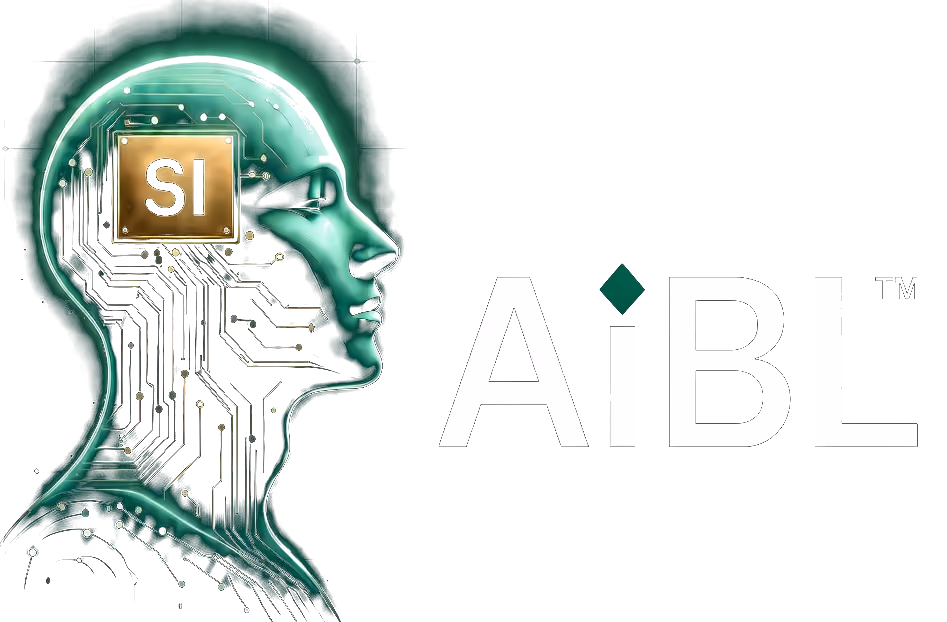 AiBL logo: a glowing profile of a head with circuitry, next to the AiBL wordmark