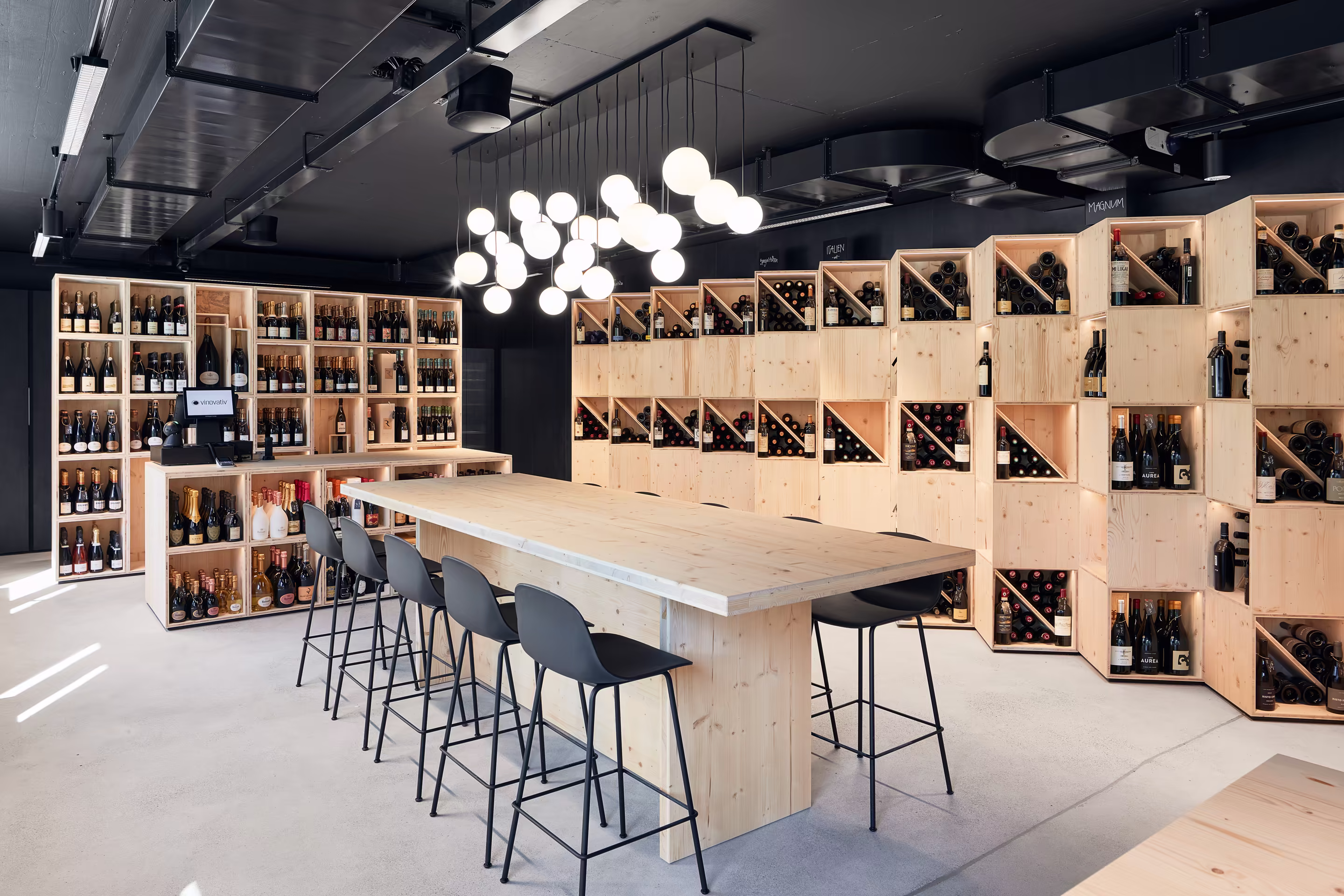 architecture interior vinovativ wine shop cham tasting bar