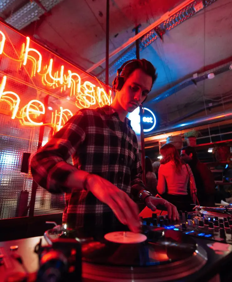 A DJ on the party