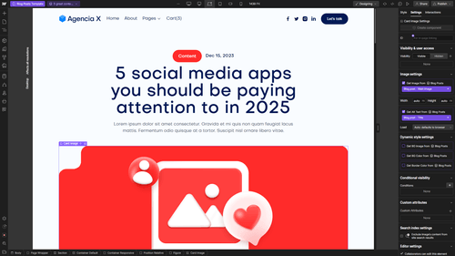 Agencia X - Webflow Template And UI Kit CMS Page