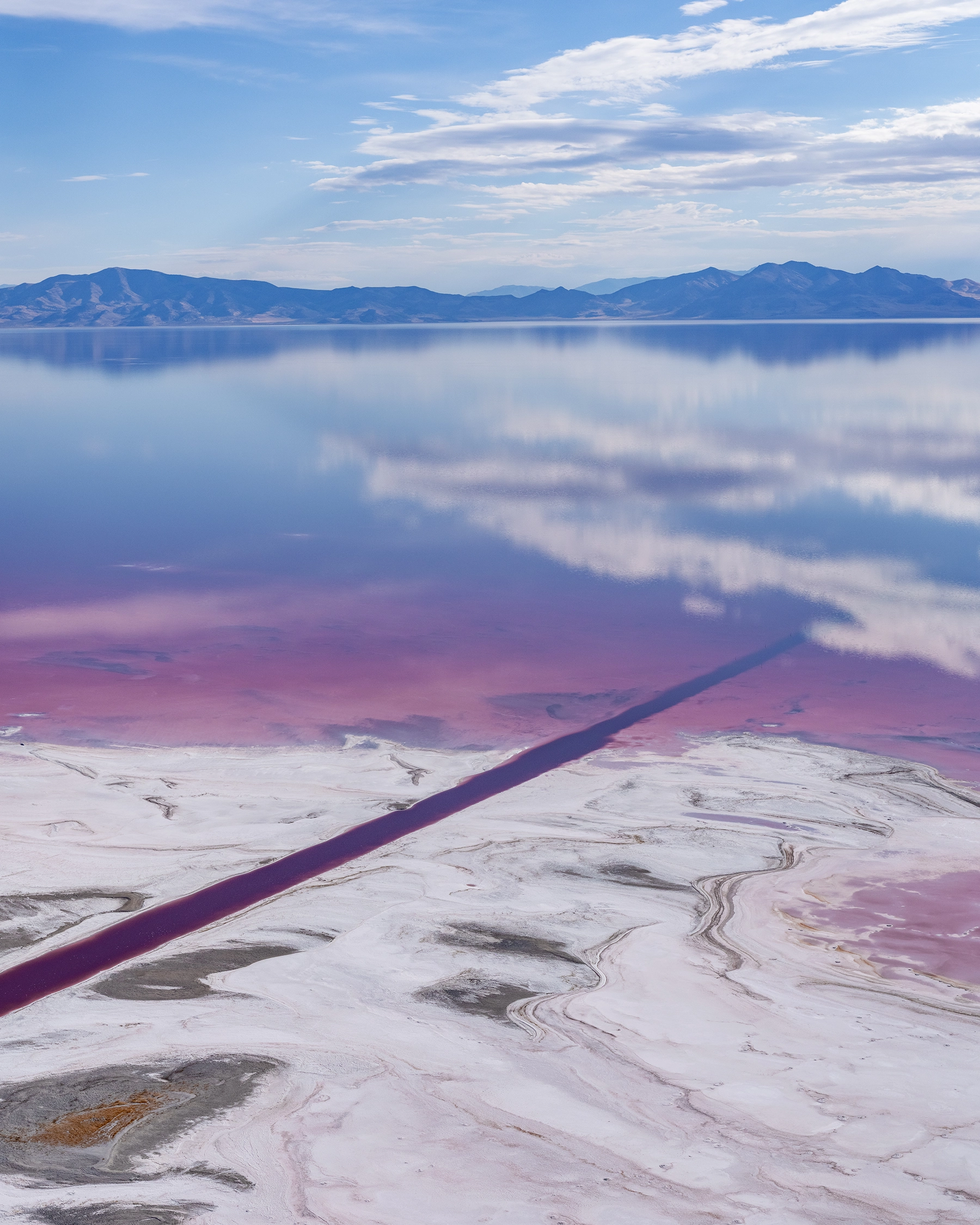 Behrens Trench, Great Salt Lake, Pink Water