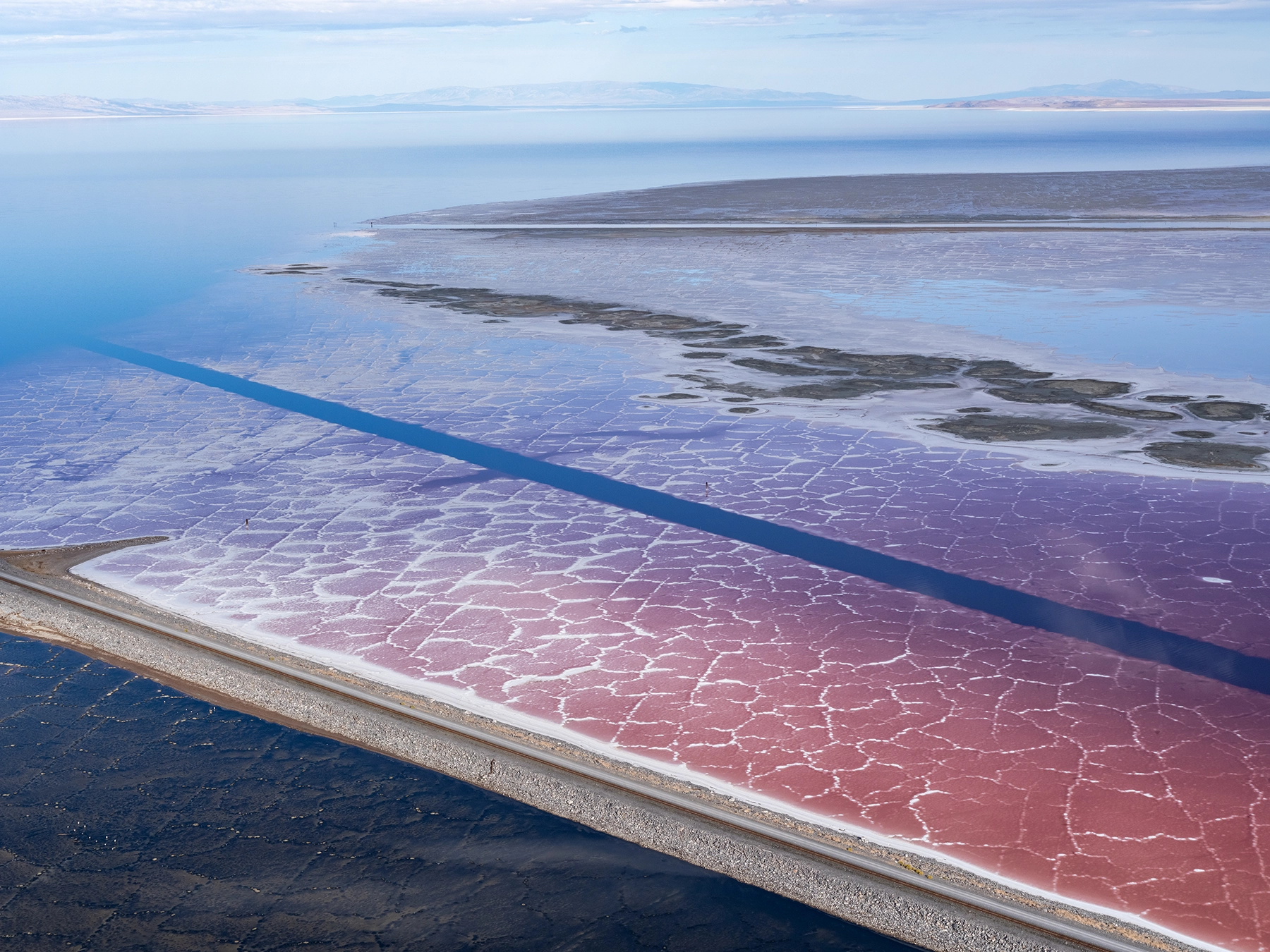 Behrens Trench, Great Salt Lake, Pink Water
