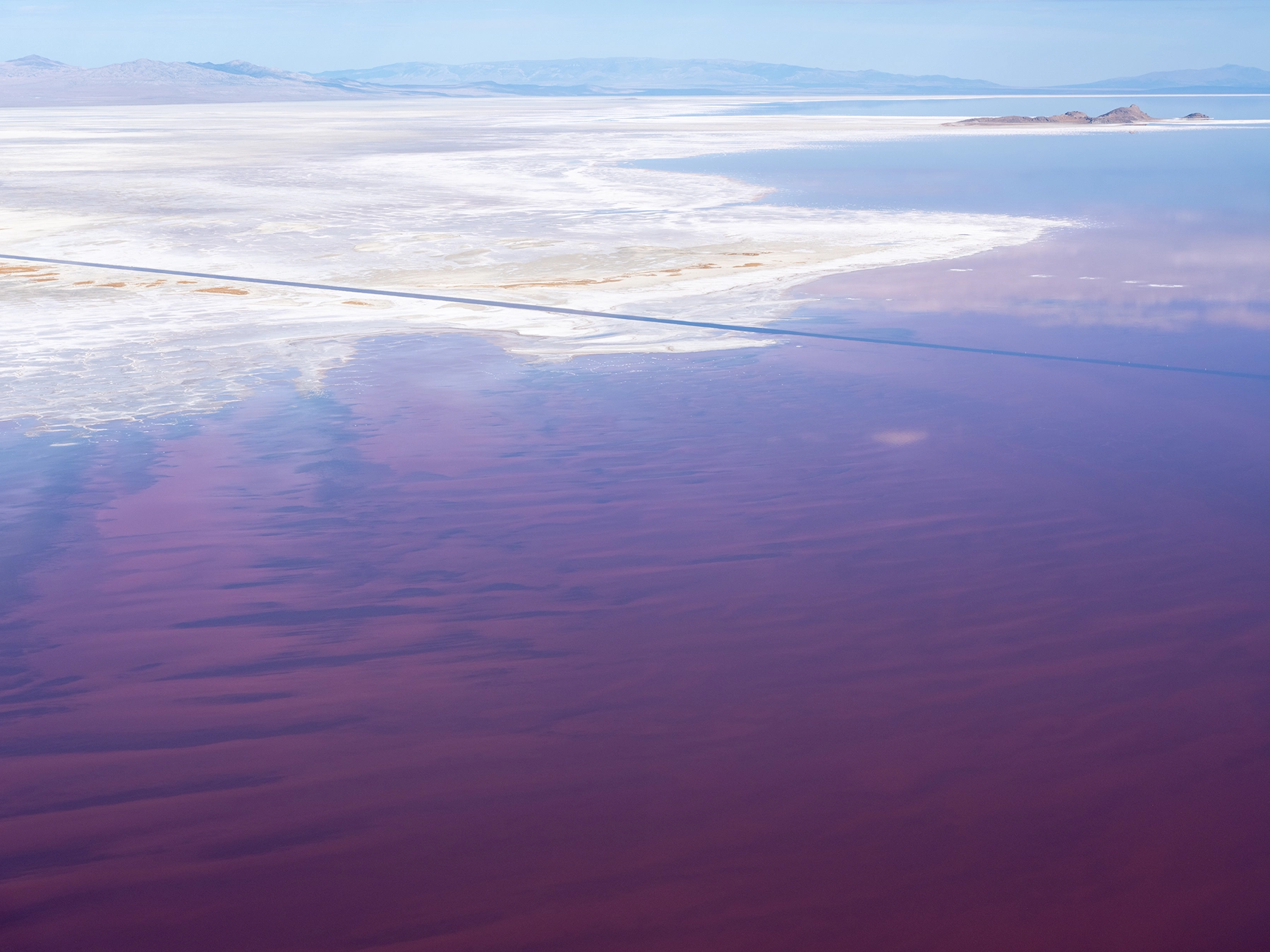 Behrens Trench, Great Salt Lake, Pink Water