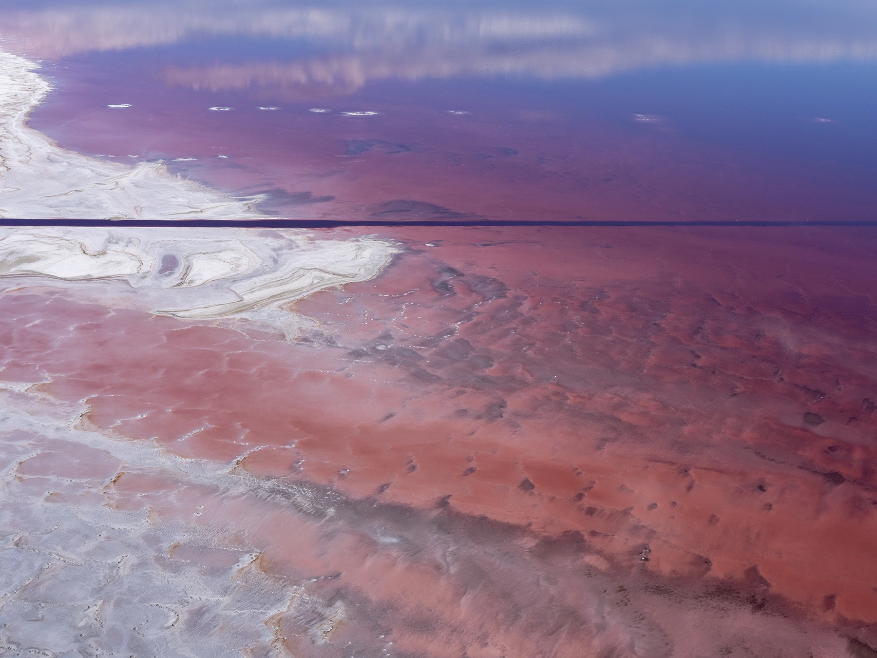 Behrens Trench, Great Salt Lake, Pink Water