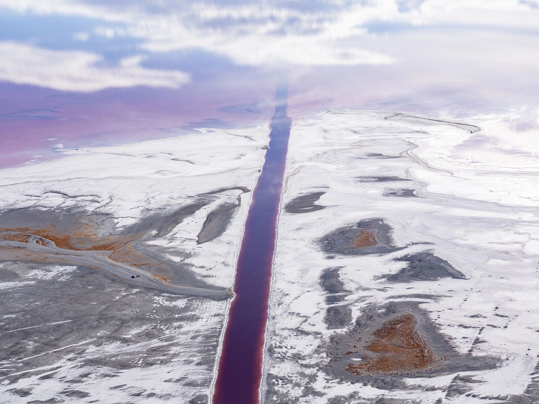 Behrens Trench, Great Salt Lake, Pink Water