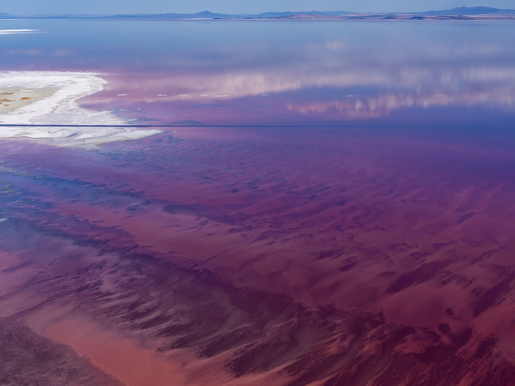 Behrens Trench, Great Salt Lake, Pink Water