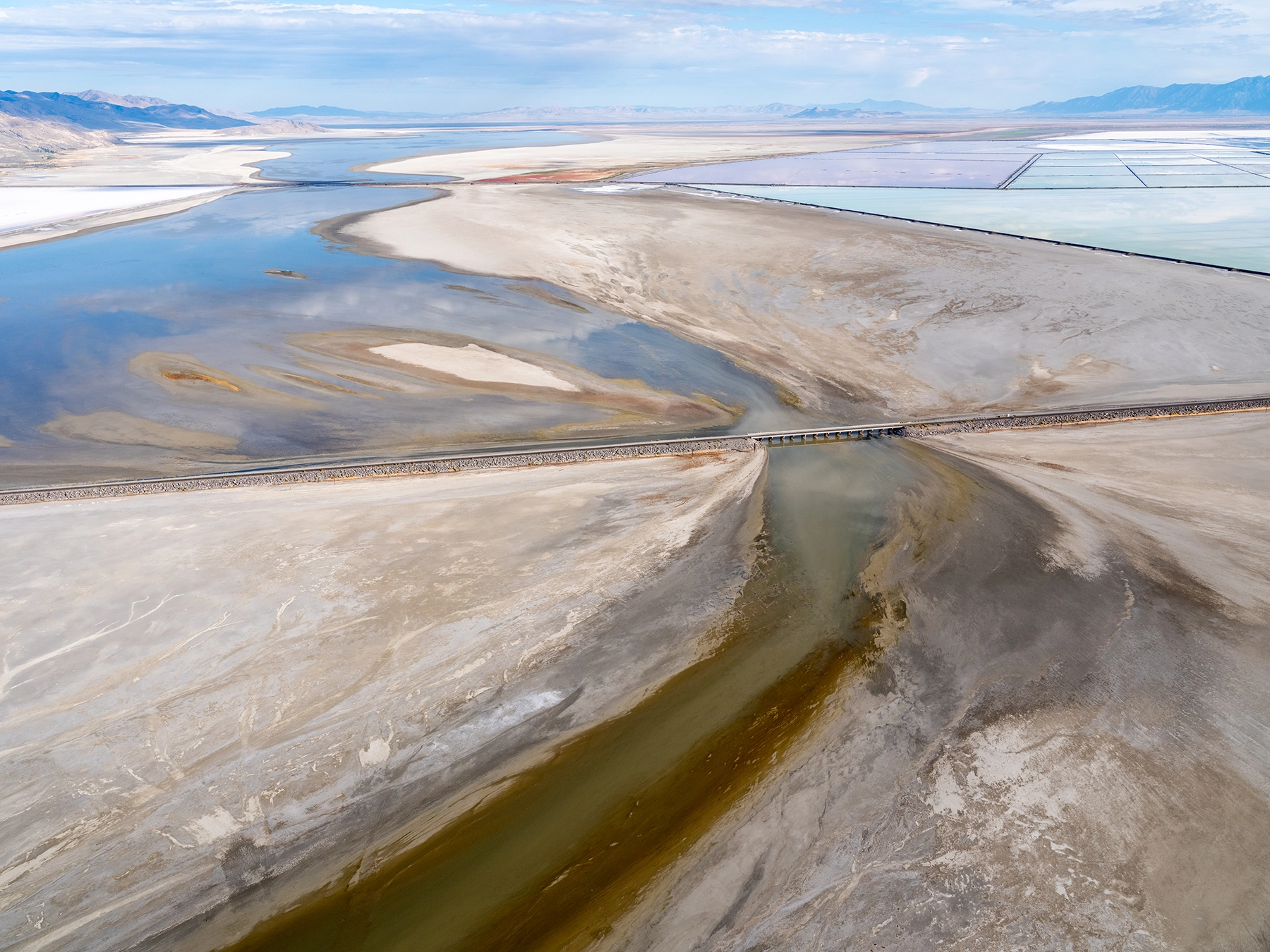 The Bear River Inlet feeding Great Salt Lake in late fall. 