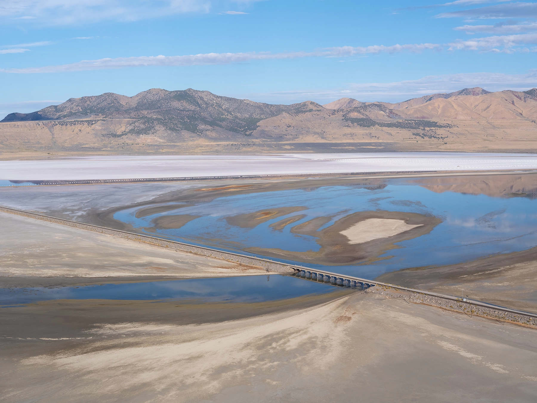 The Bear River Inlet feeding Great Salt Lake in late fall.  Bear River Inlet.
