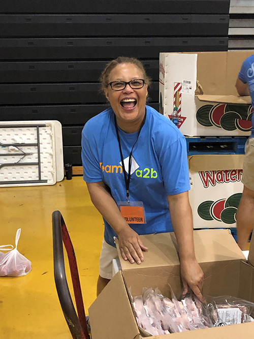 a2b Fulfillment team member Liz Harden participates in the company’s community or industry event.