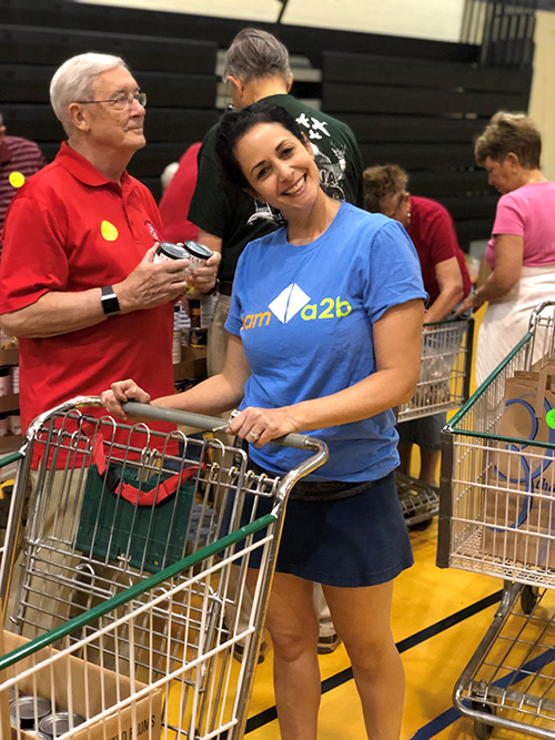 a2b Fulfillment team member Kara Latz participates in the company’s community or industry event.