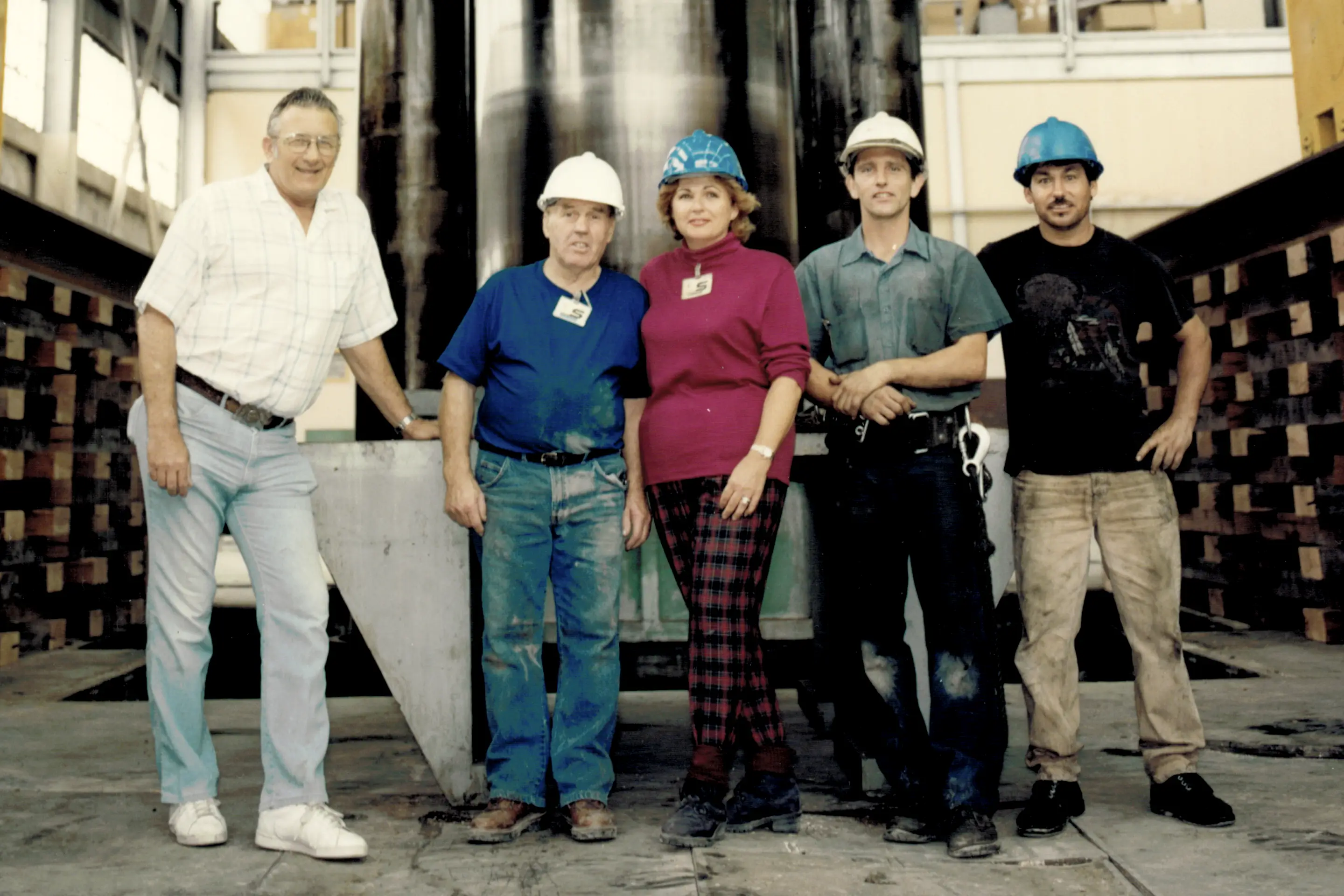 The team posing for a picture.