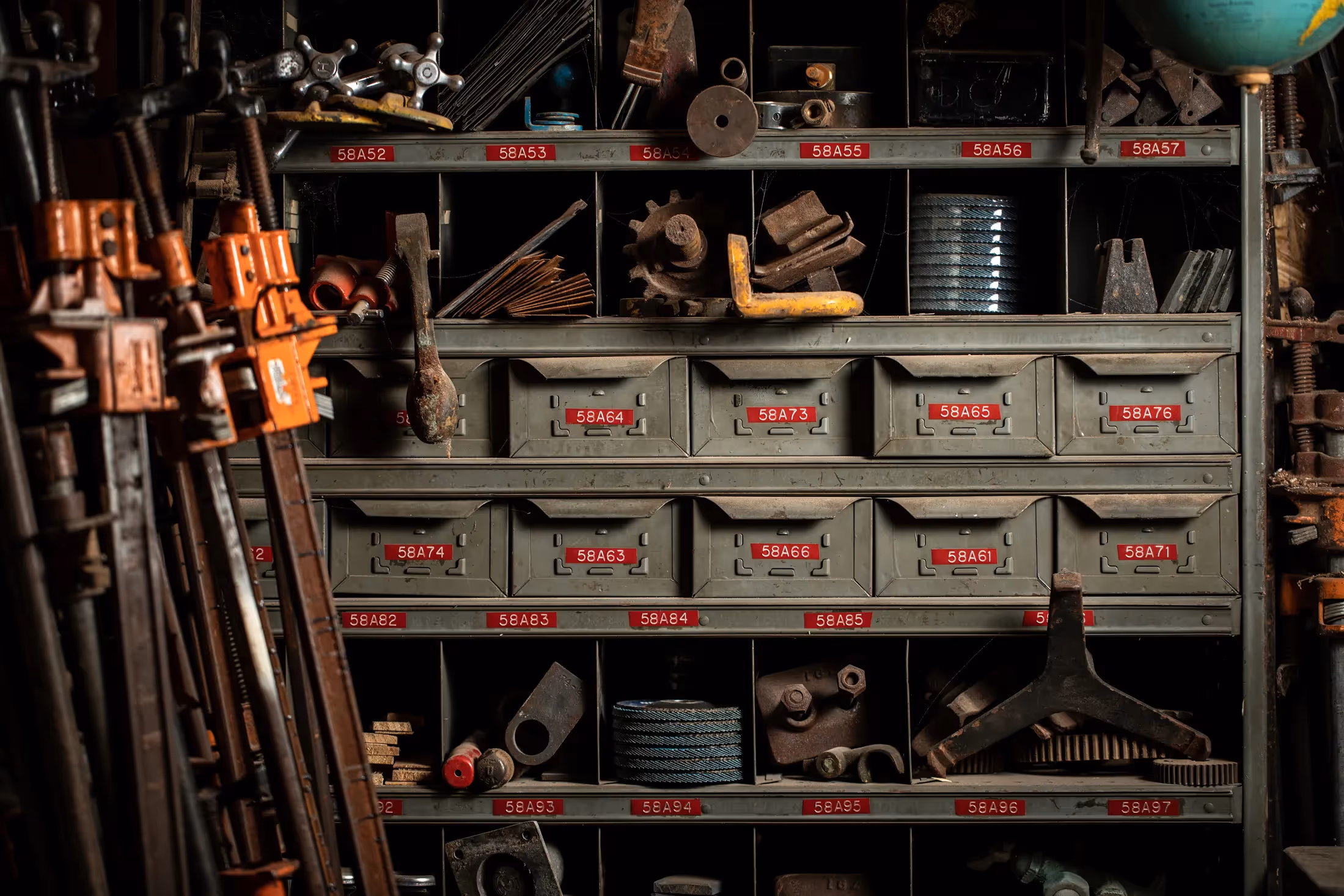 Woodworking tools in the Fort Pitt Trading Company's workshop