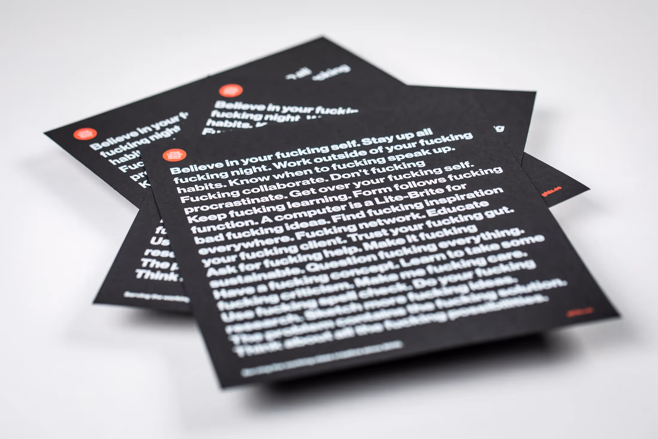 Stock of posters designed by GFDA