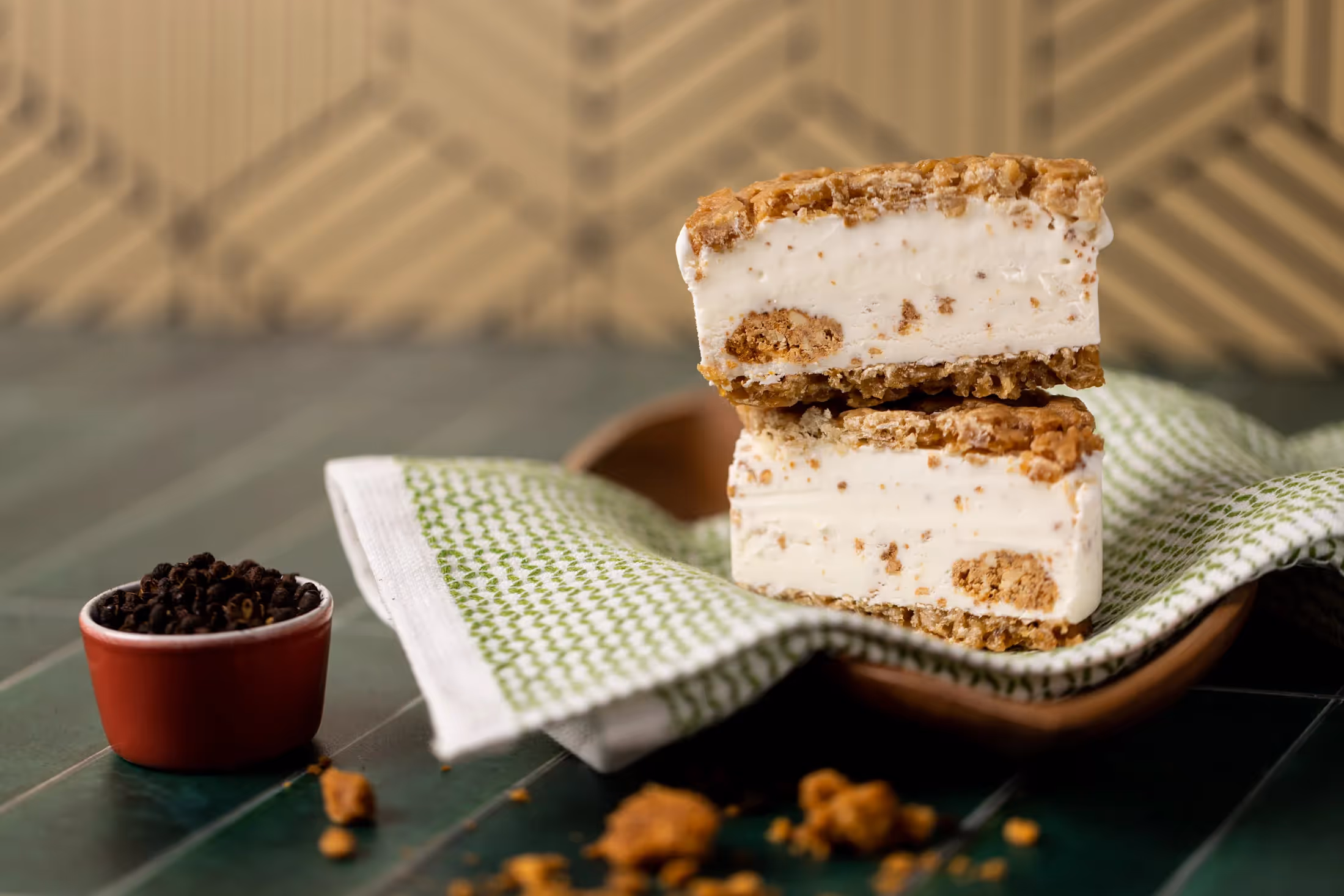 Leona's ice cream sandwich on a plate