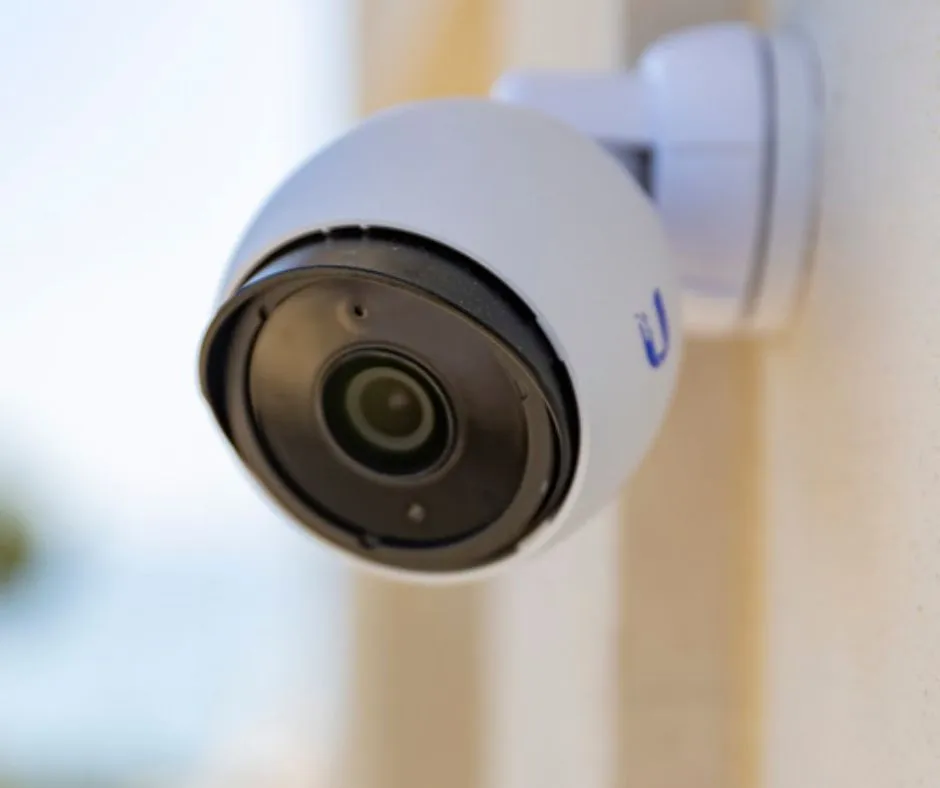 Close up of a security camera