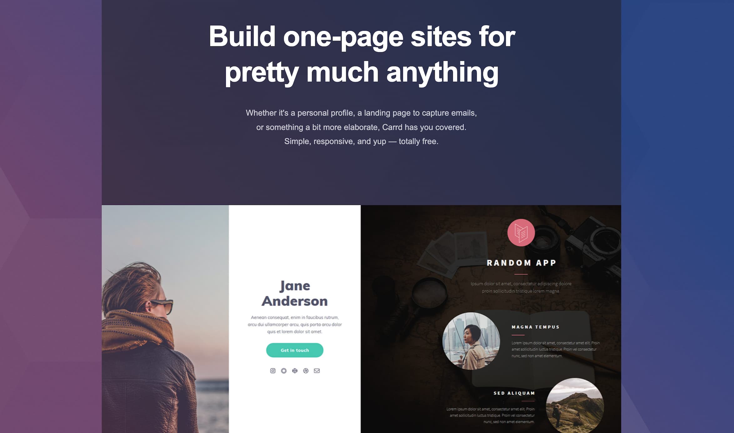 <img src="carrd-platform.png" alt="Carrd platform landing page">